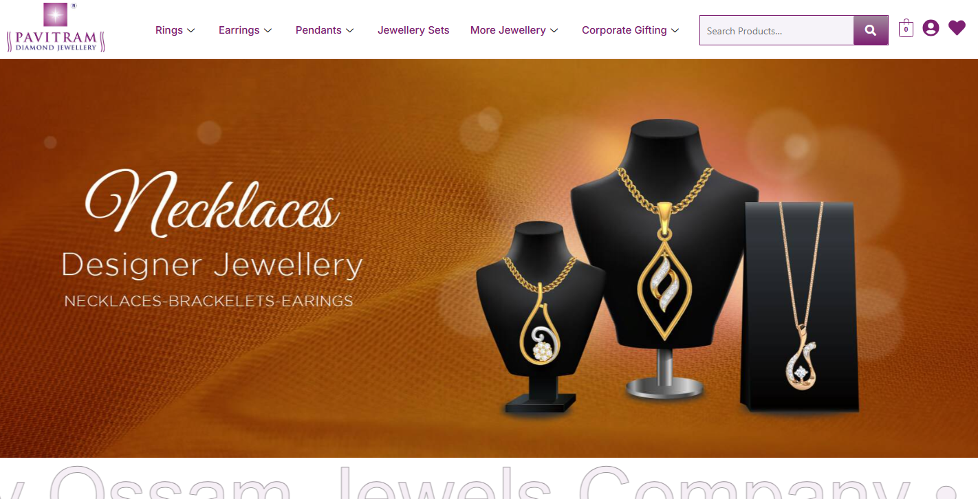 Pavitram Diamond Jewellery website